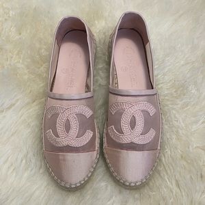 CHANEL Blush Pink Espadrilles